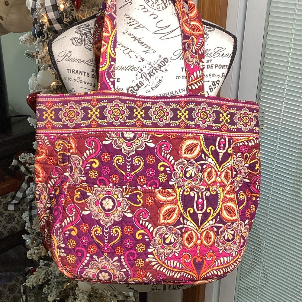 Vera Bradley Pink and Orange Floral Tote